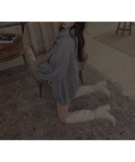 レースアップチュニックワンピ /  Laceup Tunic One-Piece