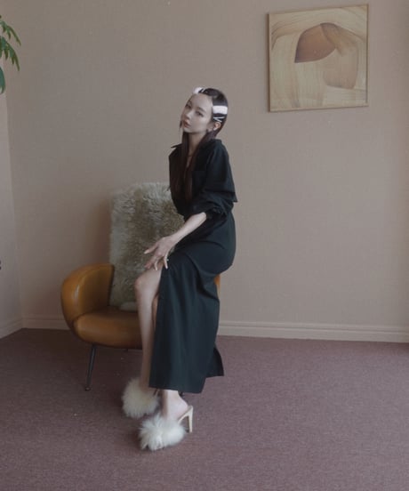 バックオープンシャツドレス / Back Open Shirts Dress