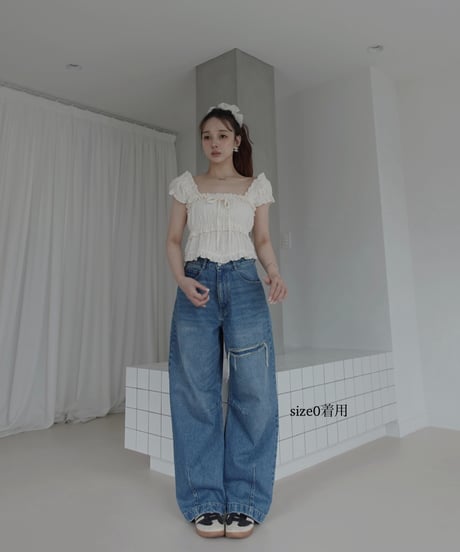 【Blue】バレルデニム / BarrelLeg Denim