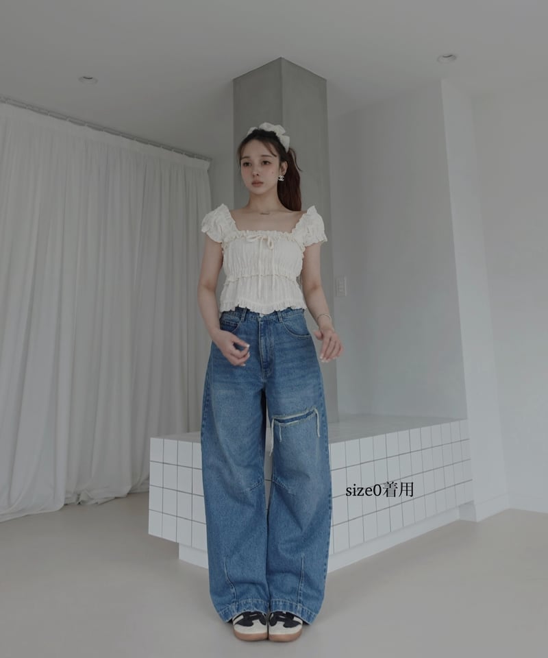 Blue】バレルデニム / BarrelLeg Denim | FICTION TOKYO