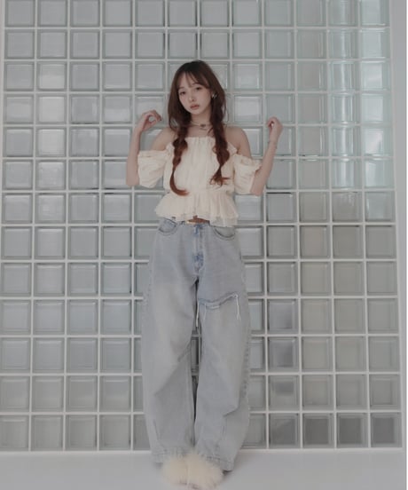 【LightBlue】バレルデニム / BarrelLeg Denim