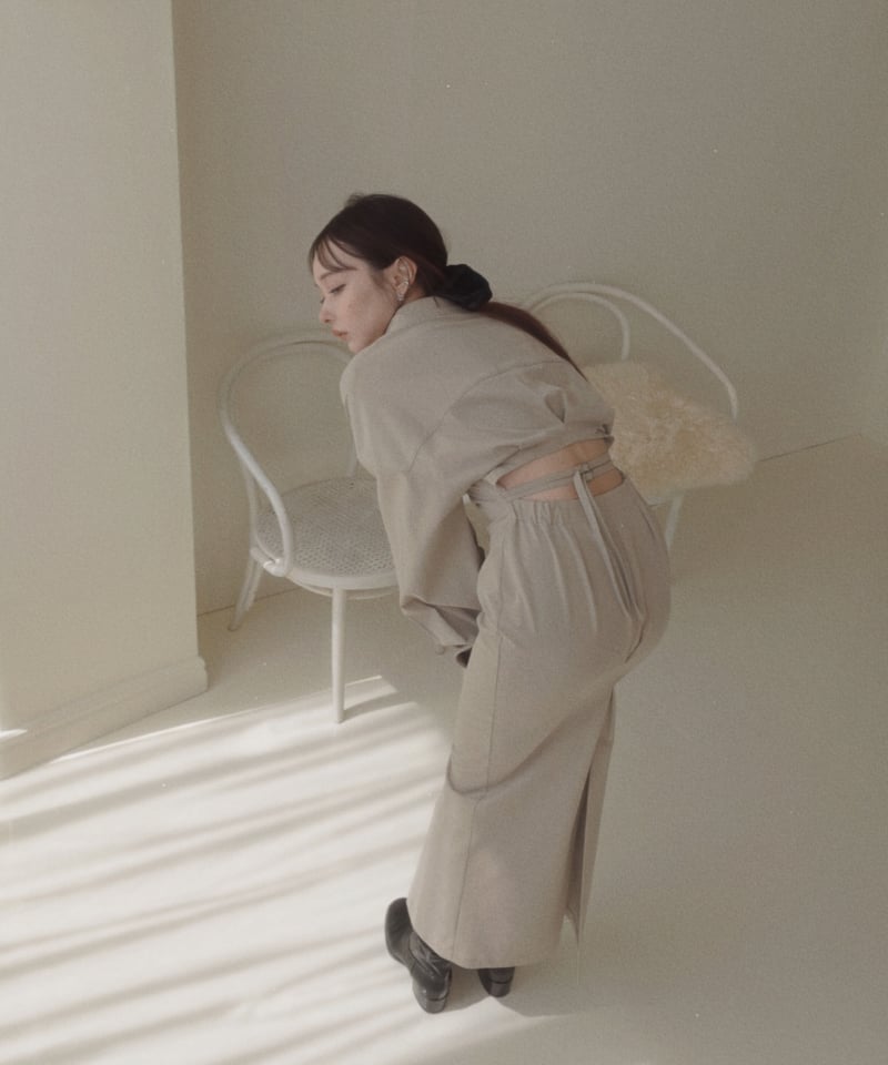 バックオープンシャツドレス / Back Open Shirts Dress | FICTIO