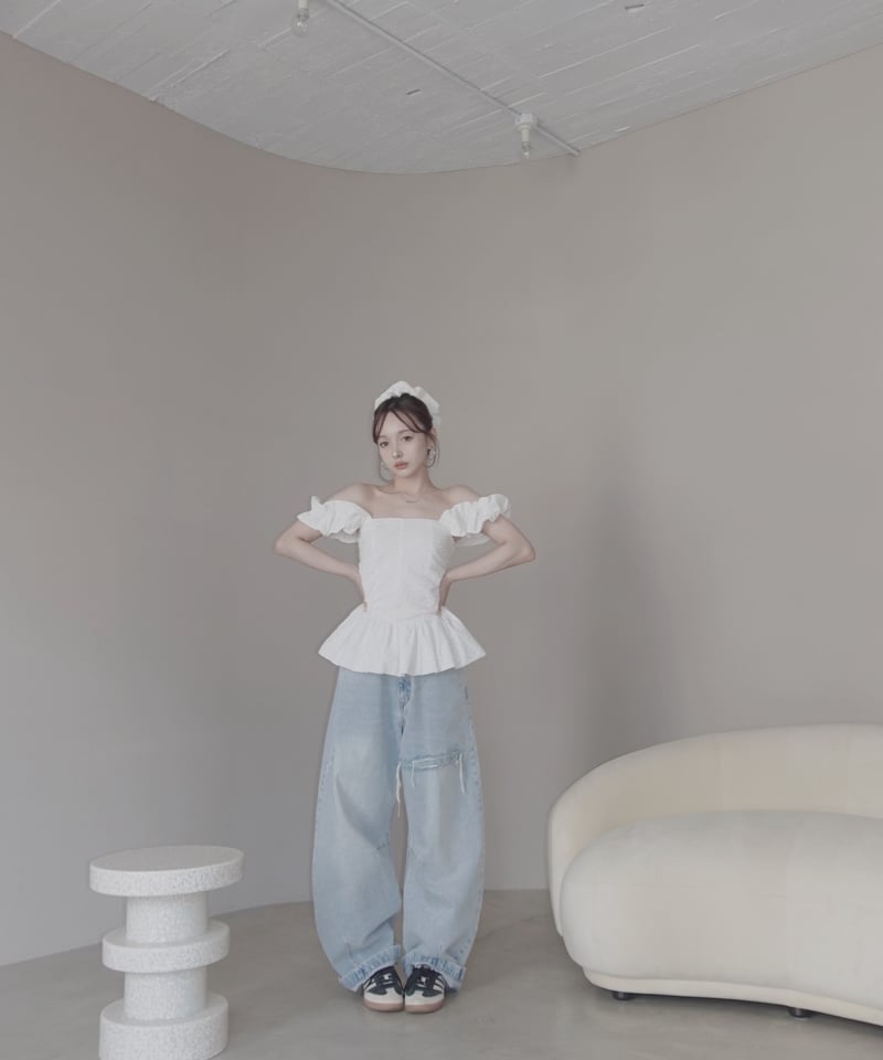 LightBlue】バレルデニム / BarrelLeg Denim | FICTION T