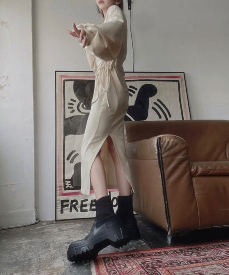 バックスリットロンTワンピ /Back Slit Long Sleeve T One-Piece