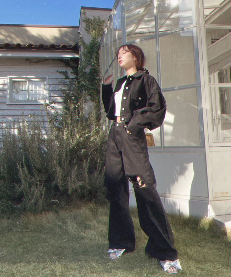 Puff Sleeve Cropped Jacket /パフスリーブクロップドジャケット |