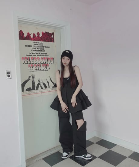 ［Black］キャミソールチュニックドレス /Camisole Tunic Dress