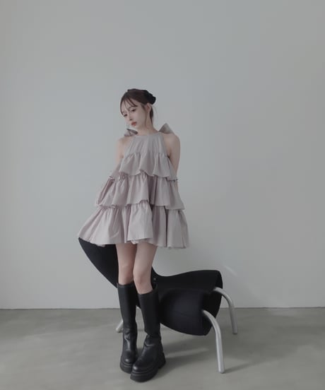 【Cloudy】ティアードバルーンチュニックワンピース / Tiered Balloon Tunic One-Piece