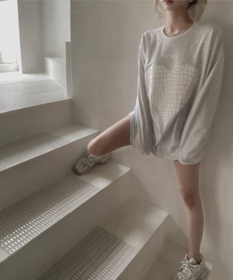 Croco Heart Longsleeve T /クロコハートロンT