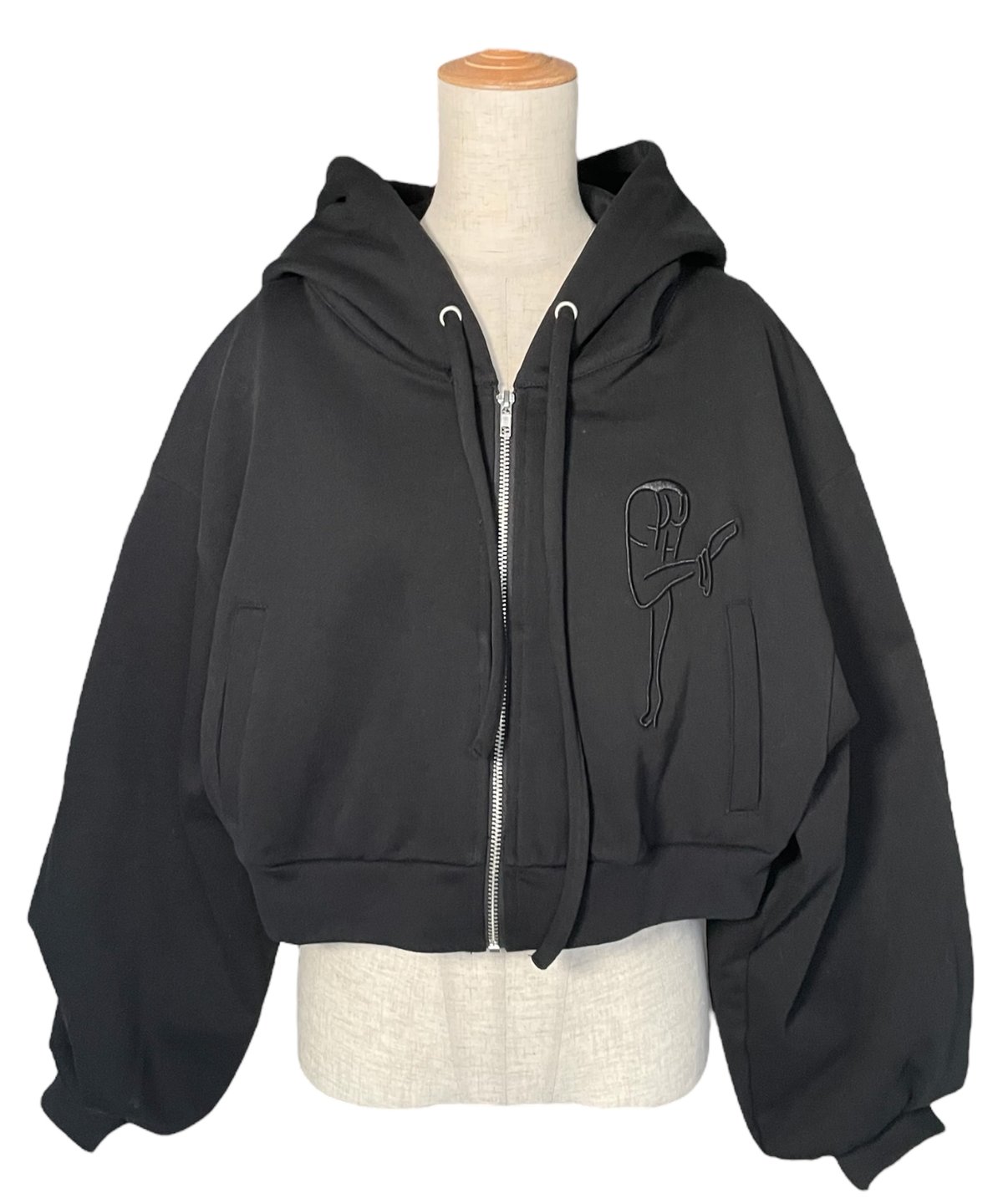 Black】ハートジップアップフーディー /Heart Zip-up Hoodie | FI