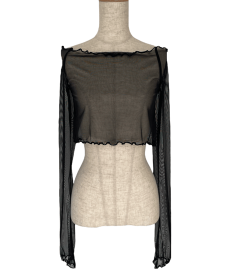 【Basic Collection】シアークロップドトップ-Short- /Sheer Cropped Top