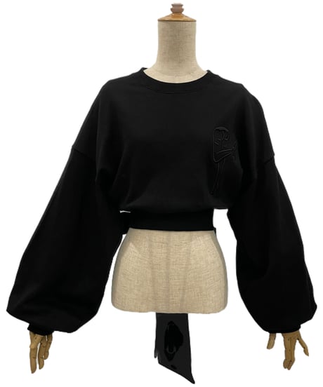 バックリボンクロップドトップ /Back Ribbon Cropped Top