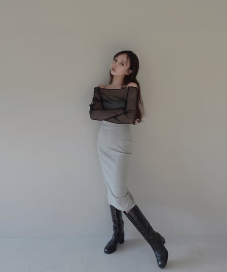 【Basic Collection】シアークロップドトップ-Short- /Sheer Cropped Top