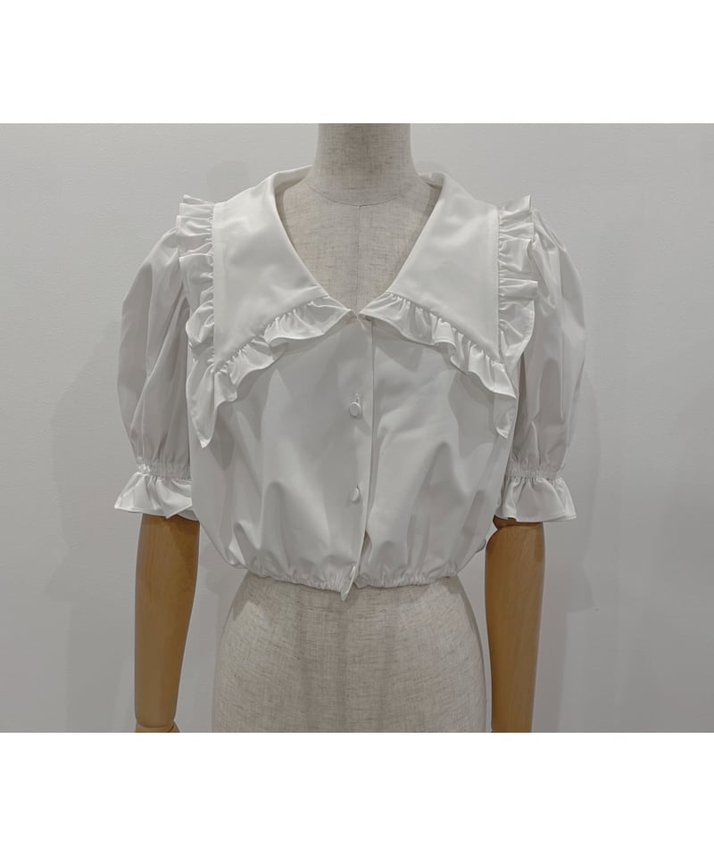 2Wayビッグカラーブラウス 2way Big Collar Blouse | FICTIO