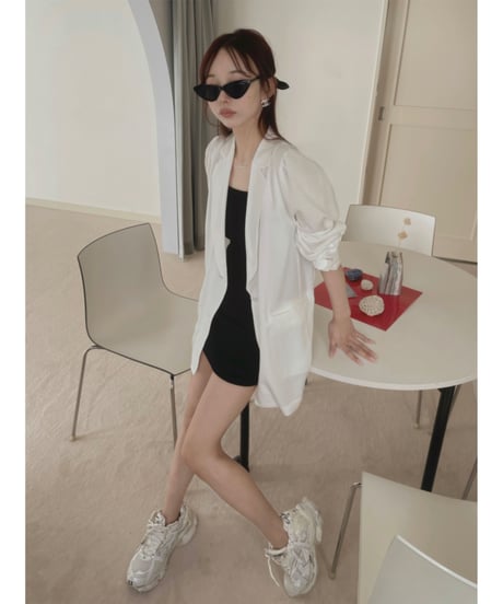 パフスリーブシアージャケット /Puff Sleeve Sheer Jacket