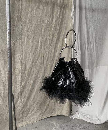 エナメルクロコフェザーバック / Enamel Croco Feather Bag