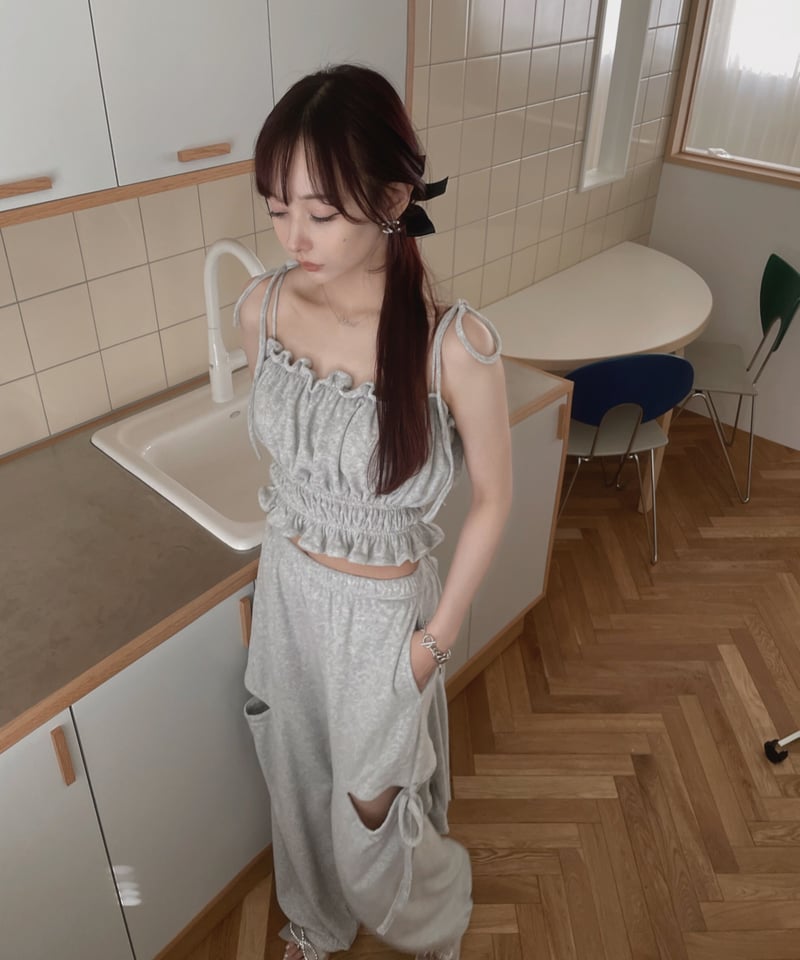 fiction tokyo パイルフリルキャミソール パイルフリルキャミソール / Pile Frill Camisole | FICTION TO