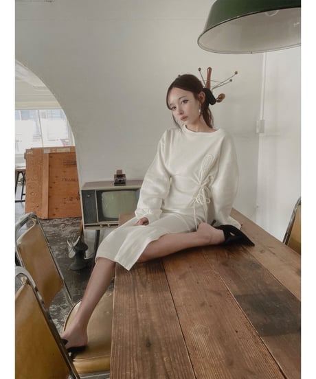バックスリットロンTワンピ /Back Slit Long Sleeve T One-Piece