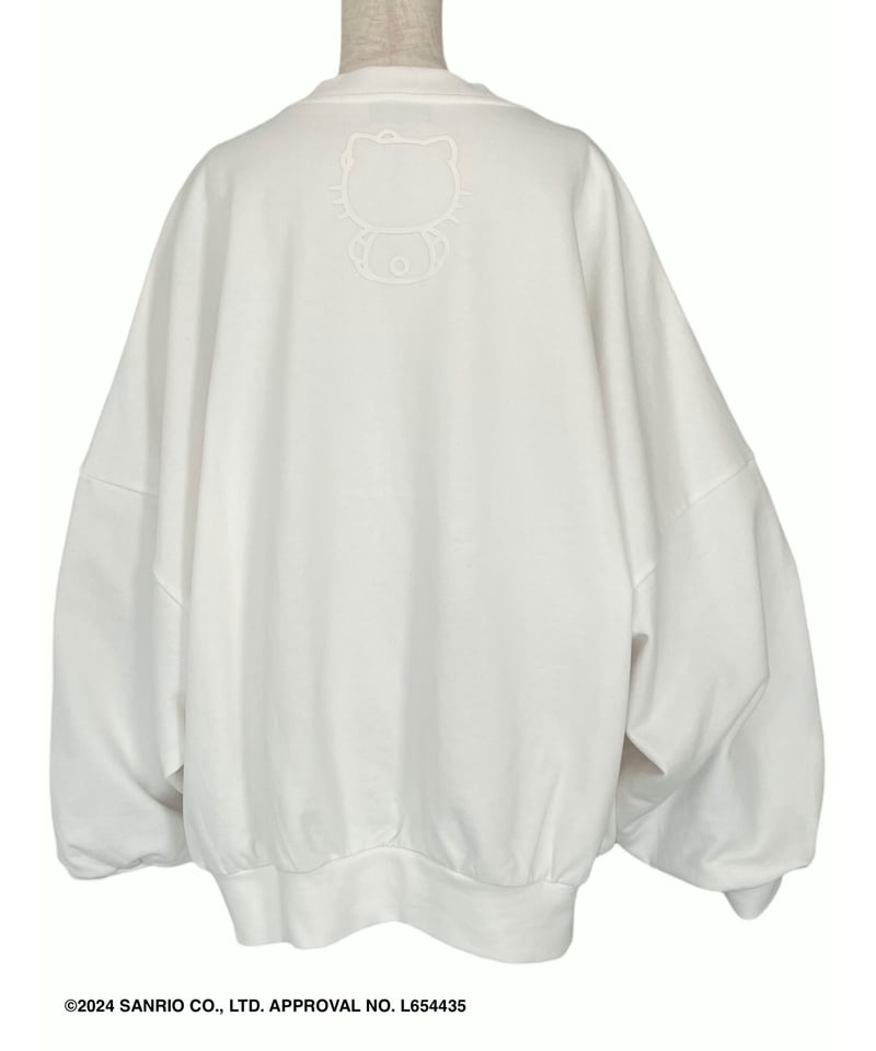 Milk】♡ Croco Kitty ♡ ボリュームスリーブスウェットトップ Milk】♡ Croco Kitty ♡ ボリュームスリーブスウェットトップ