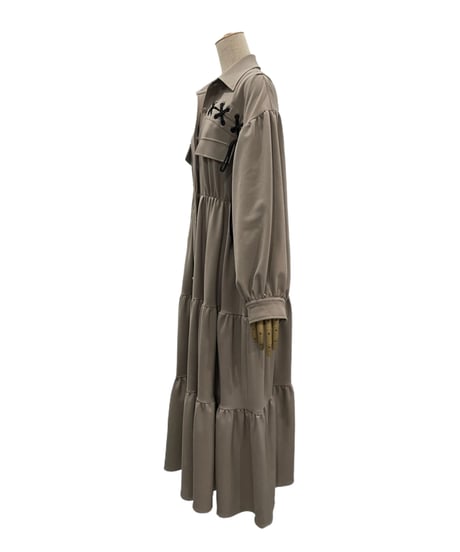 レースアップミリタリーガウンワンピース / LACE UP Military Gown One-Piece