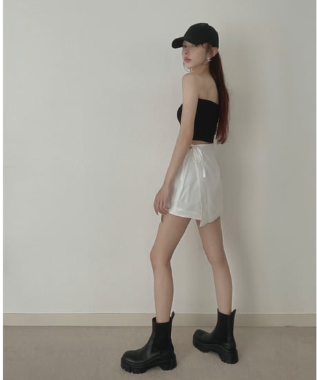 ラップミニスカート(インナーショートパンツ付き) /Wrap Mini Skirt( +inner Short Pants)