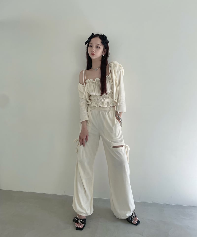 パイルサイドカットパンツ　Pile Side Cut Pants