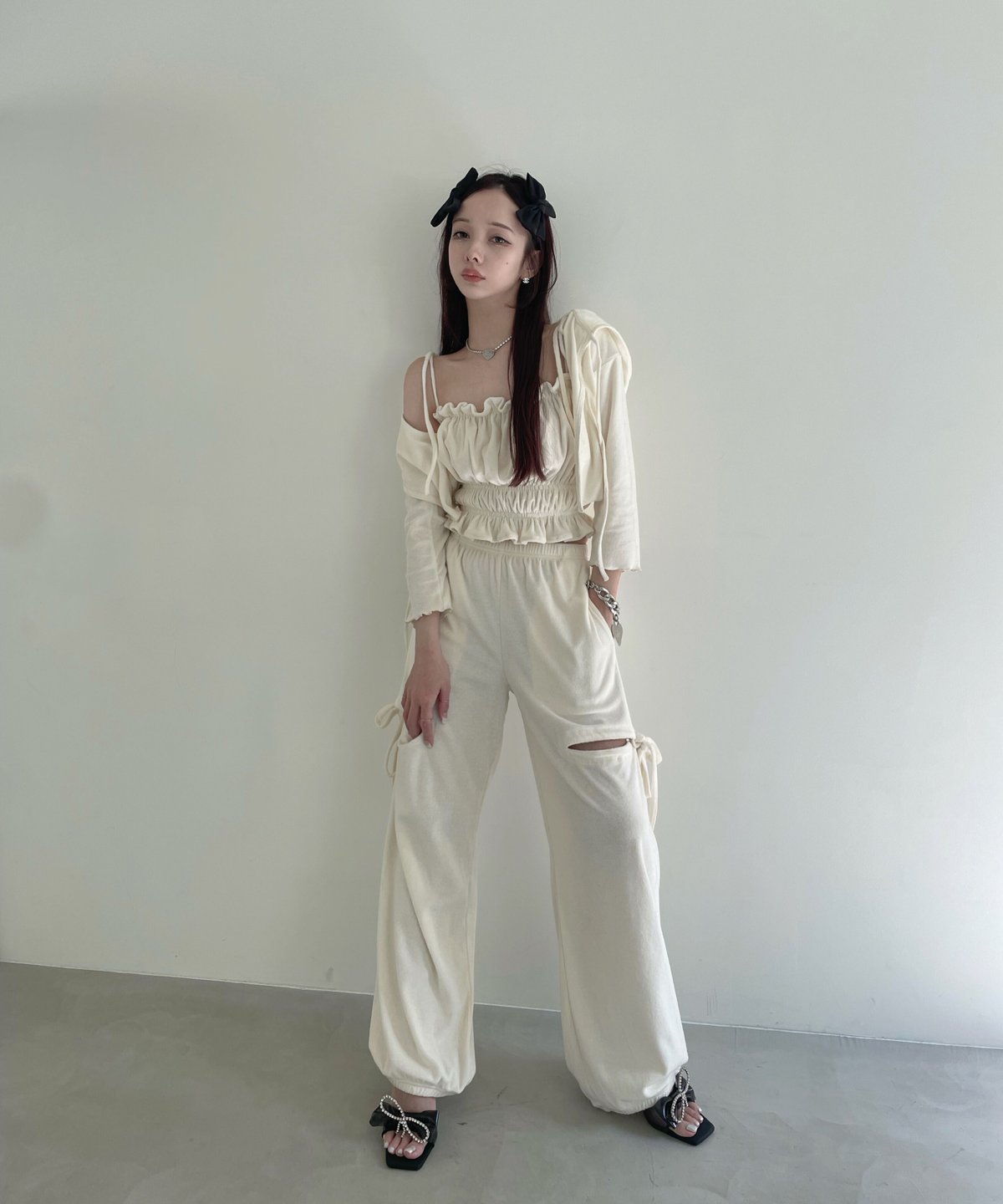 パイルサイドカットパンツ /Pile Side Cut Pants | FICTION TOK