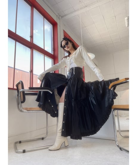 2サイドスリット カーゴポケット ティアードスカート / Both Side Slit Cargo Pocket Tiered Skirt