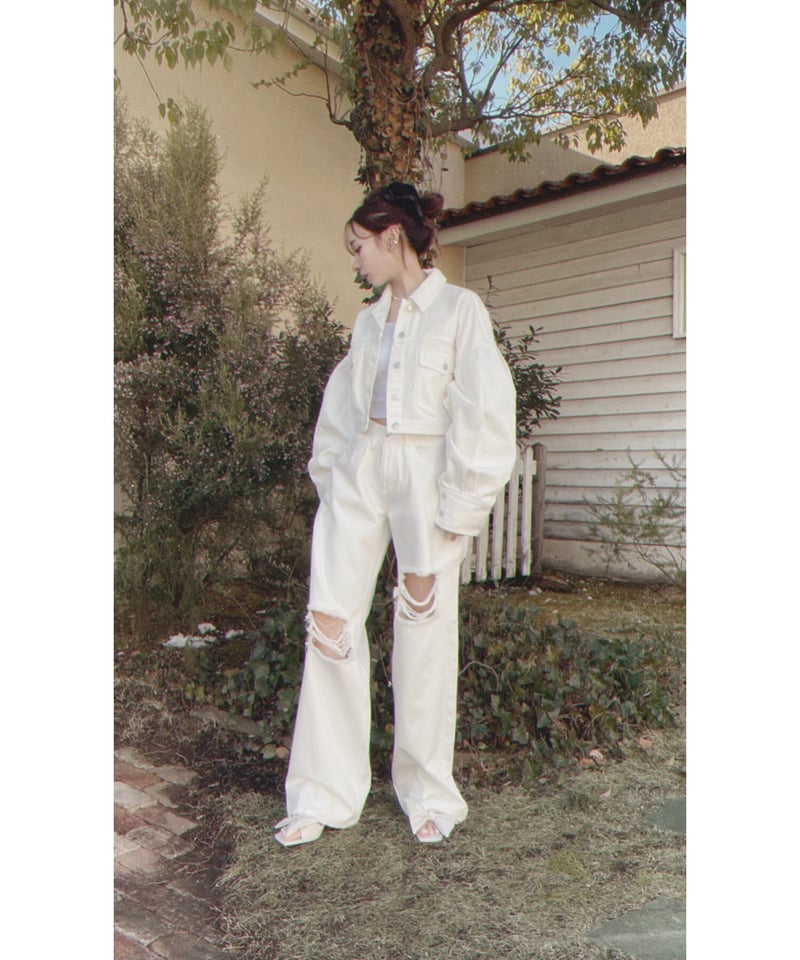 fiction tokyo パフスリーブボレロ Puff Sleeve Cropped Jacket /パフスリーブクロップドジャケット |