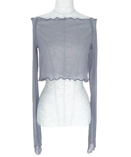 【Basic Collection】シアークロップドトップ-Short- /Sheer Cropped Top