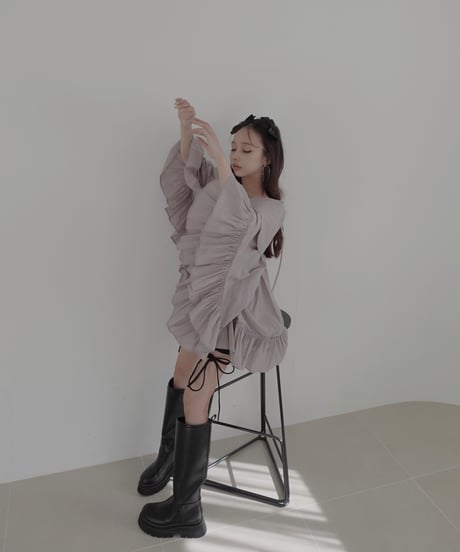 2wayチュニックワンピース / 2Way Collar Tunic One-Piece