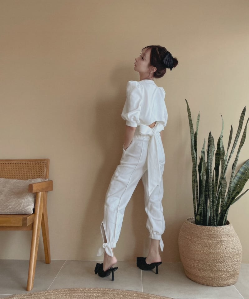 バックリボントップス / Back Ribbon Tops | FICTION TOKYO O バックリボントップス / Back Ribbon Tops | FICTION TOKYO O