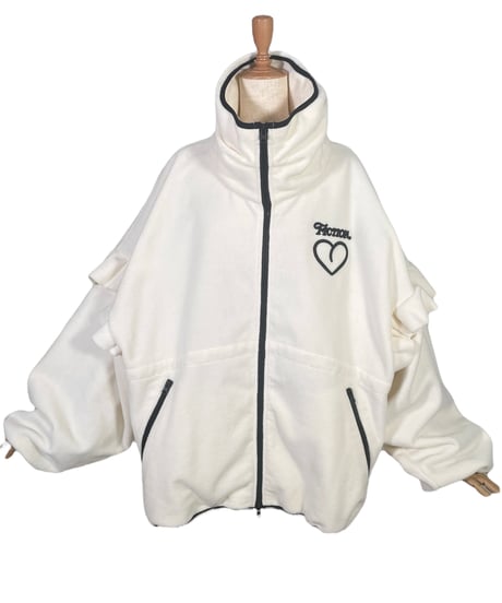 【Milk】ダブルジップフリルフリース /Double Zip Frill Fleece