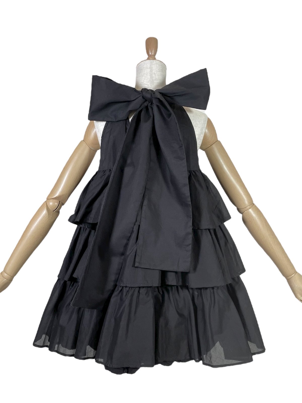 Black】ティアードバルーンチュニックワンピース / Tiered Balloon Tun