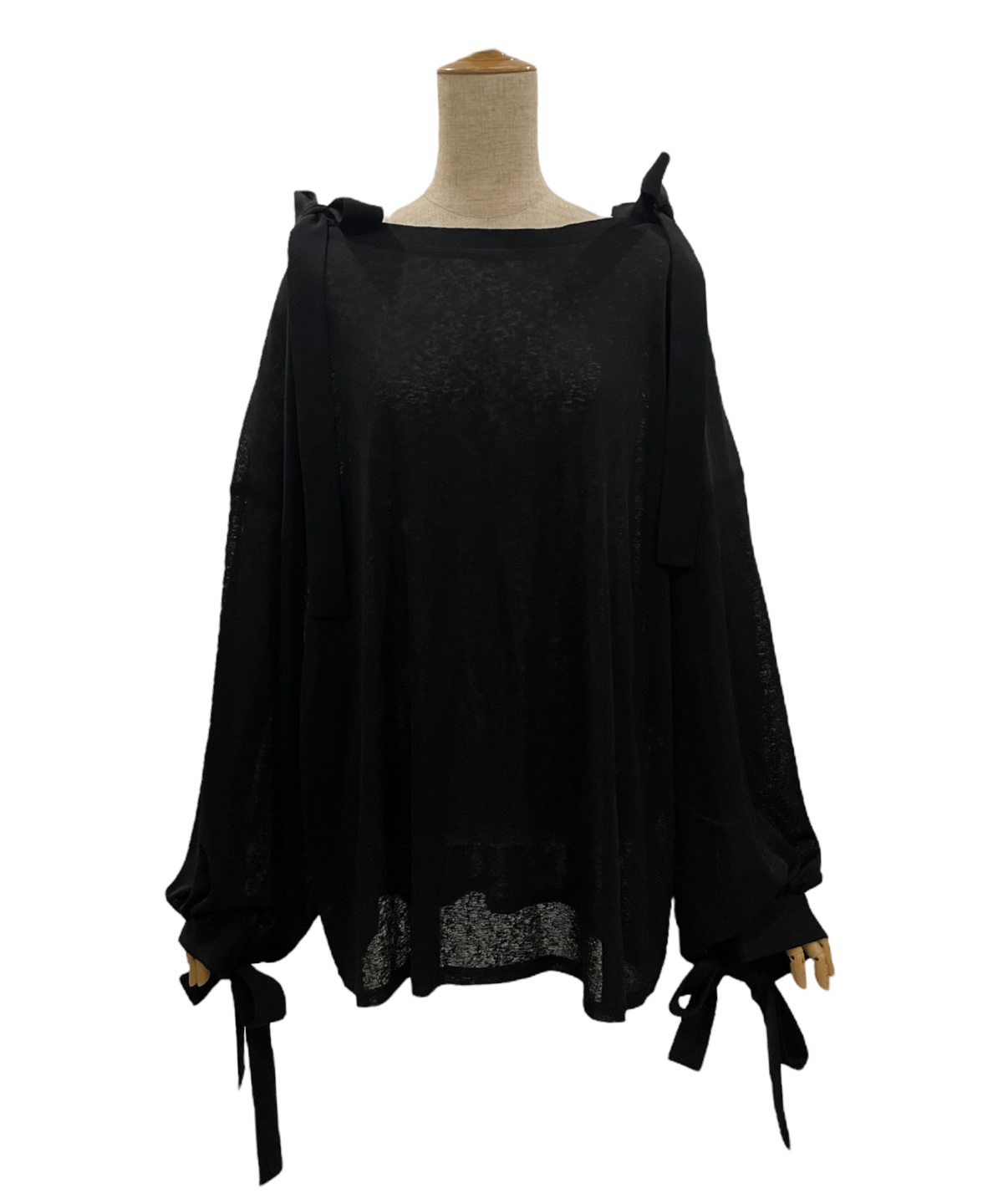 シアーリボントップ /Sheer Ribbon Top | FICTION TOKYO OFF シアーリボントップ /Sheer Ribbon Top | FICTION TOKYO OFF
