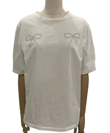 ビジューリボンTシャツ / Bijou Ribbon T