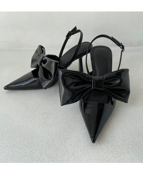 スリングバックリボンパンプス /Slingback Ribbon Pumps