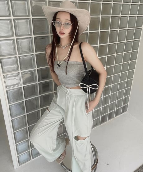 Bijou Ribbon Round Bag / ビジューリボンラウンドバッグ