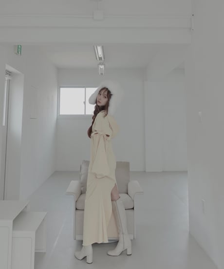 ラガースウェットフードワンピース/Rugger Collar Sweat Hoodie Dress