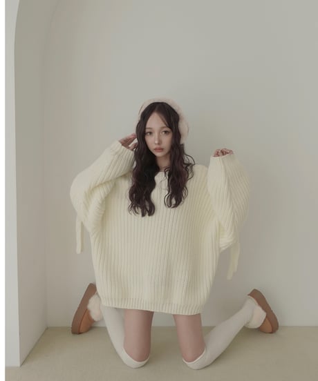 【♡Ivory♡】ホリデーリボンニット / Holiday Ribbon Knit