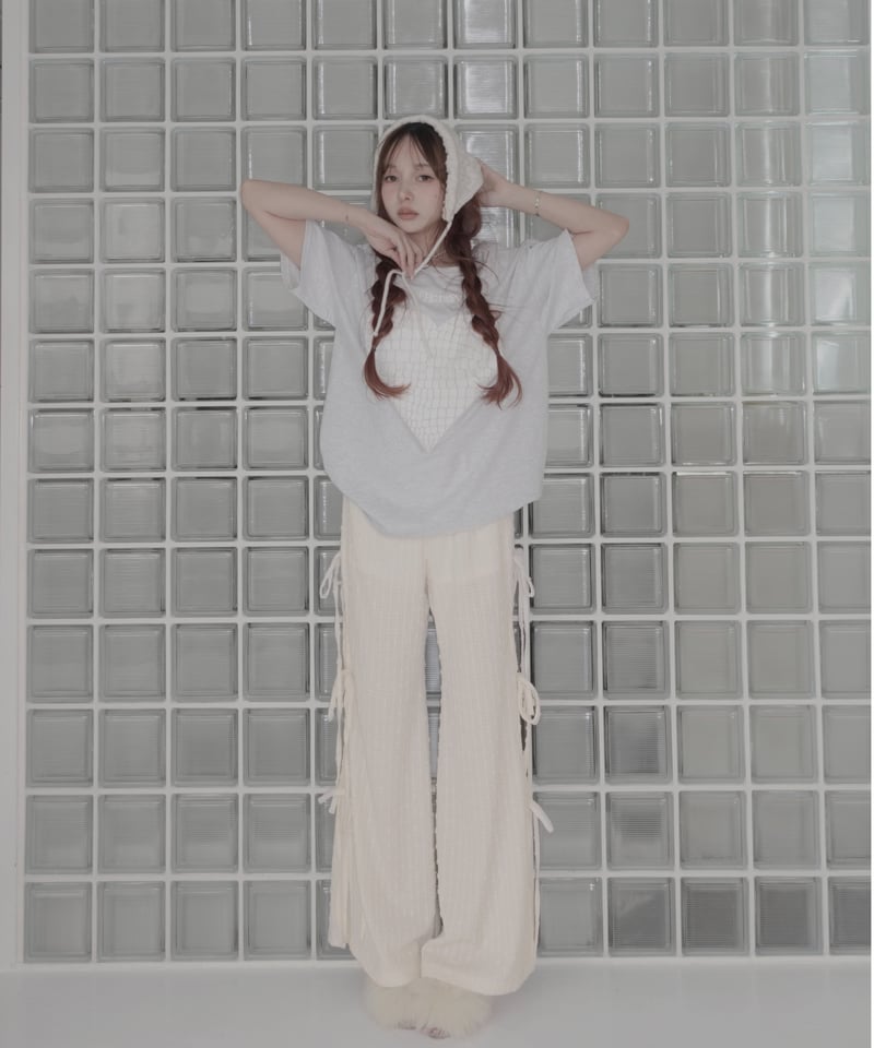 ルーズフィットリボンフレアパンツ/ Loose Fit Ribbon Flare Pants