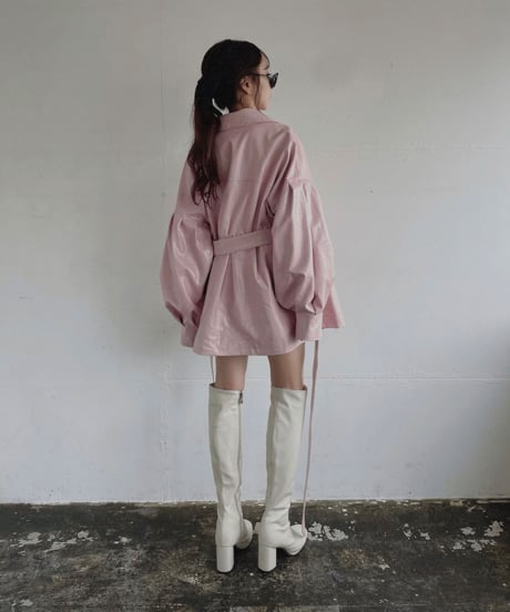 ボリュームスリーブエナメルジャケット / Volume Sleeves Enamel Jacket