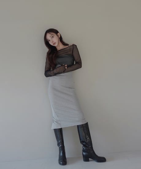 【Basic Collection】シアークロップドトップ-Short- /Sheer Cropped Top