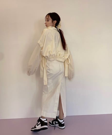 オープンスリーブリボンブルゾン / Open Sleeve Ribbon Blouson