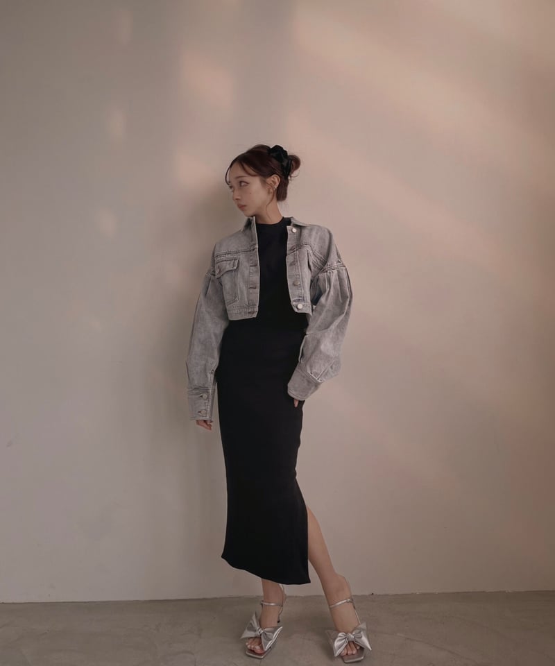 バックリボンスリットワンピース / Back Ribbon Slit One-Piece | 