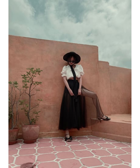 スリットチュールスカート Slit Tulle Skirt