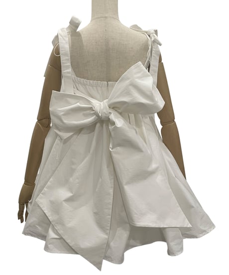 ダブルスカートリボンミニドレス / Double Skirt Ribbon Mini Dress