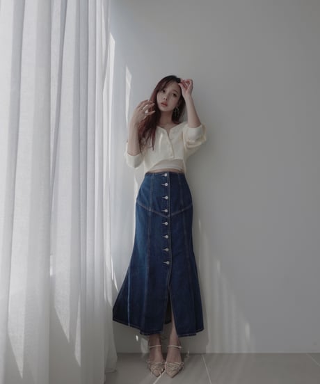 デニムフレアスカート /Denim Flare Skirt