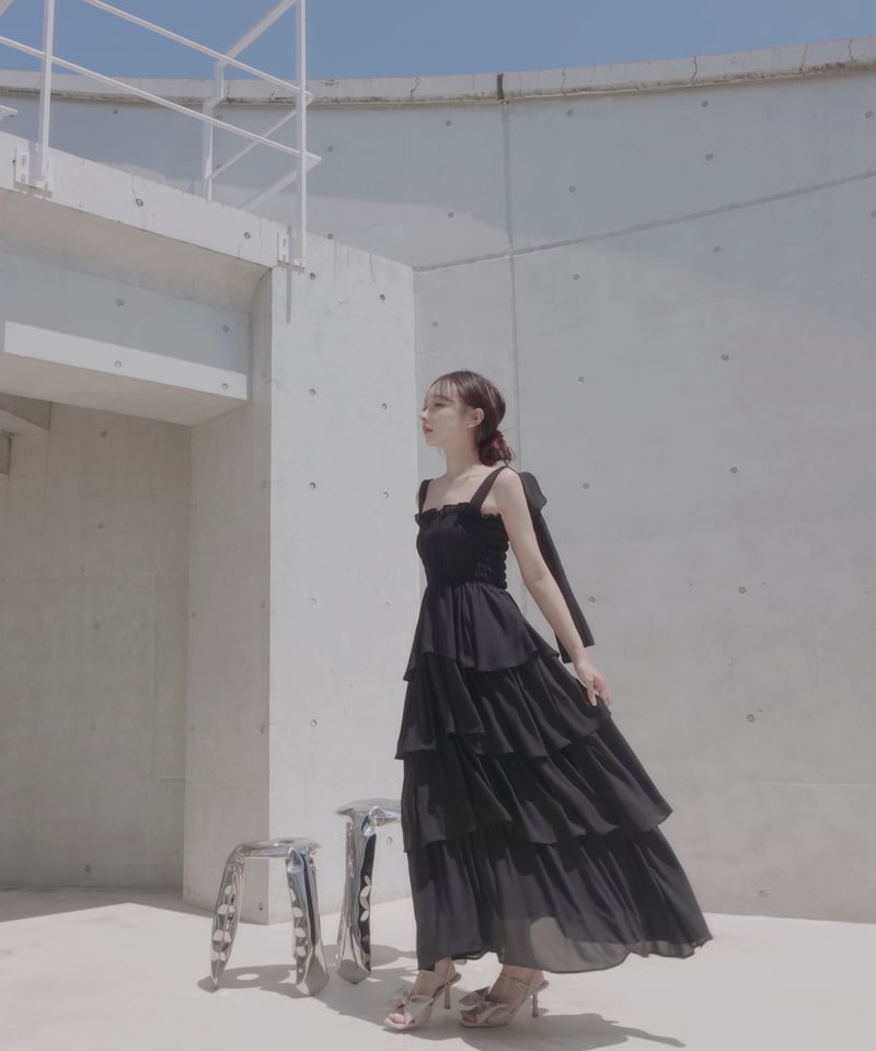 Black】サマーロングドレス / Summer Long Dress | FICTION