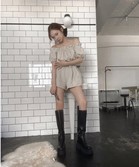 バックリボンロンパース / Back Ribbon Rompers