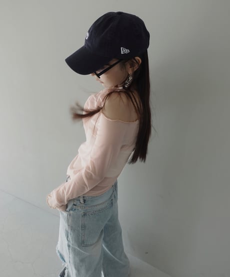 【Basic Collection】シアーチュニックトップ -Long-/ Sheer Tunic Top